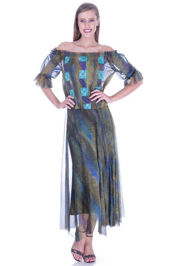 Rochie tul pictata  Liza Panait Liza Panait Online Boutique